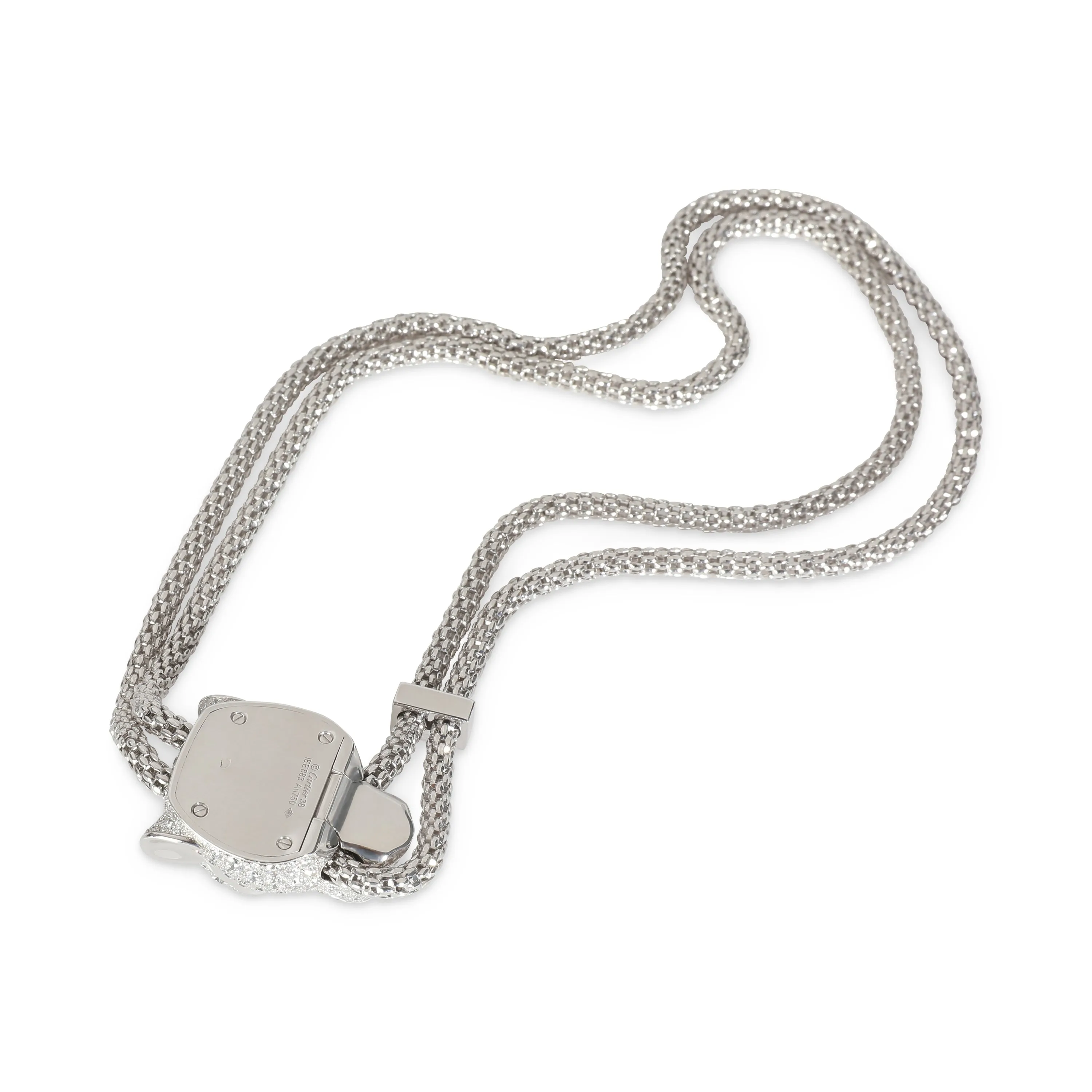 Cartier Jewelry Panthere de Cartier Diamond Necklace (White Gold)