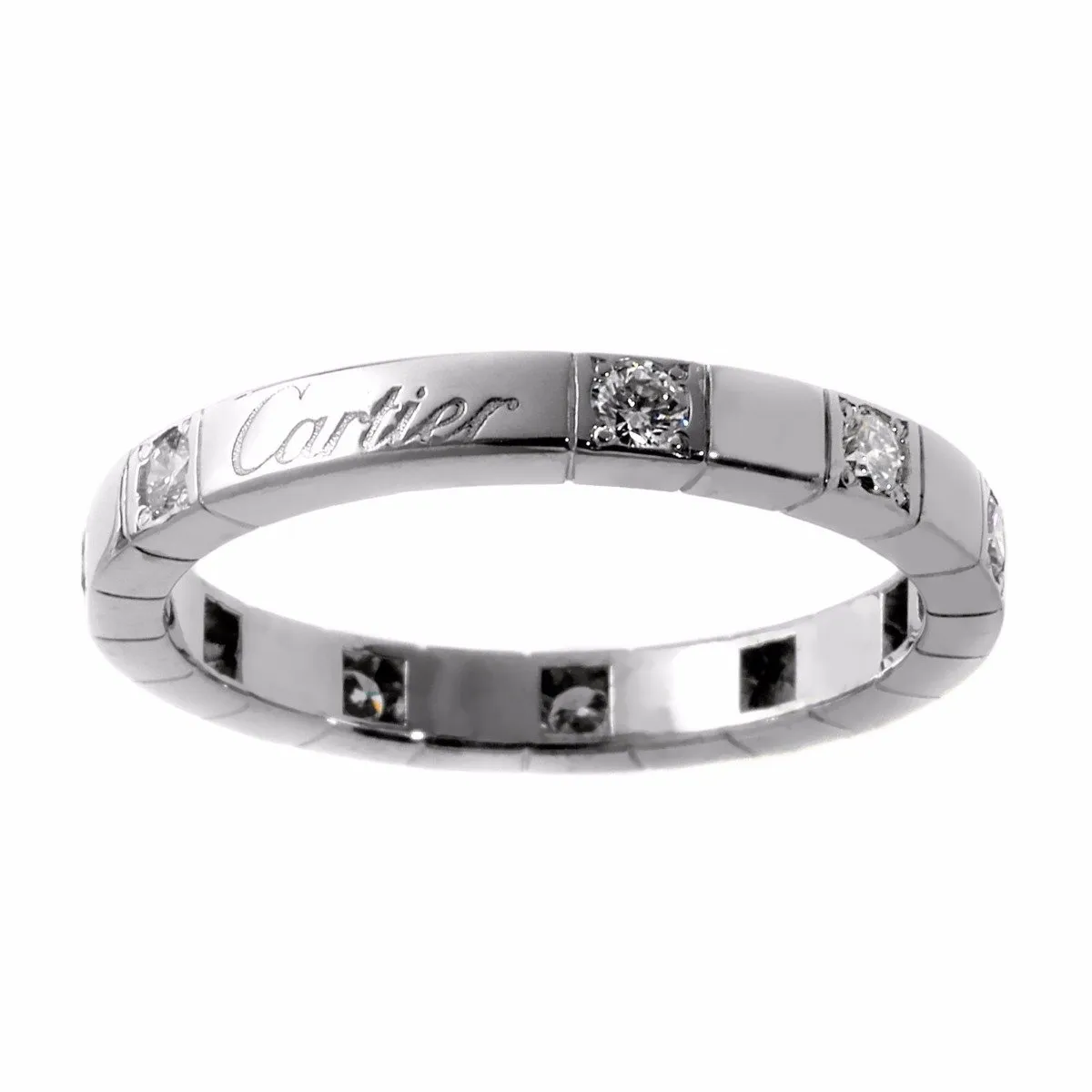 Cartier Lanieres Diamond Band White Gold Ring Cartier Jewelry