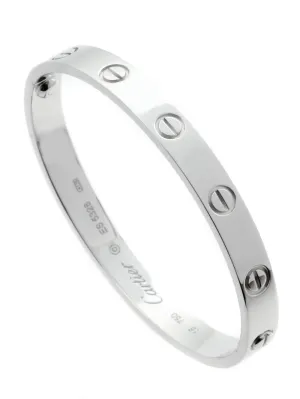 Cartier Love Bracelet in 18k White Gold Sz 16 Cartier Jewelry