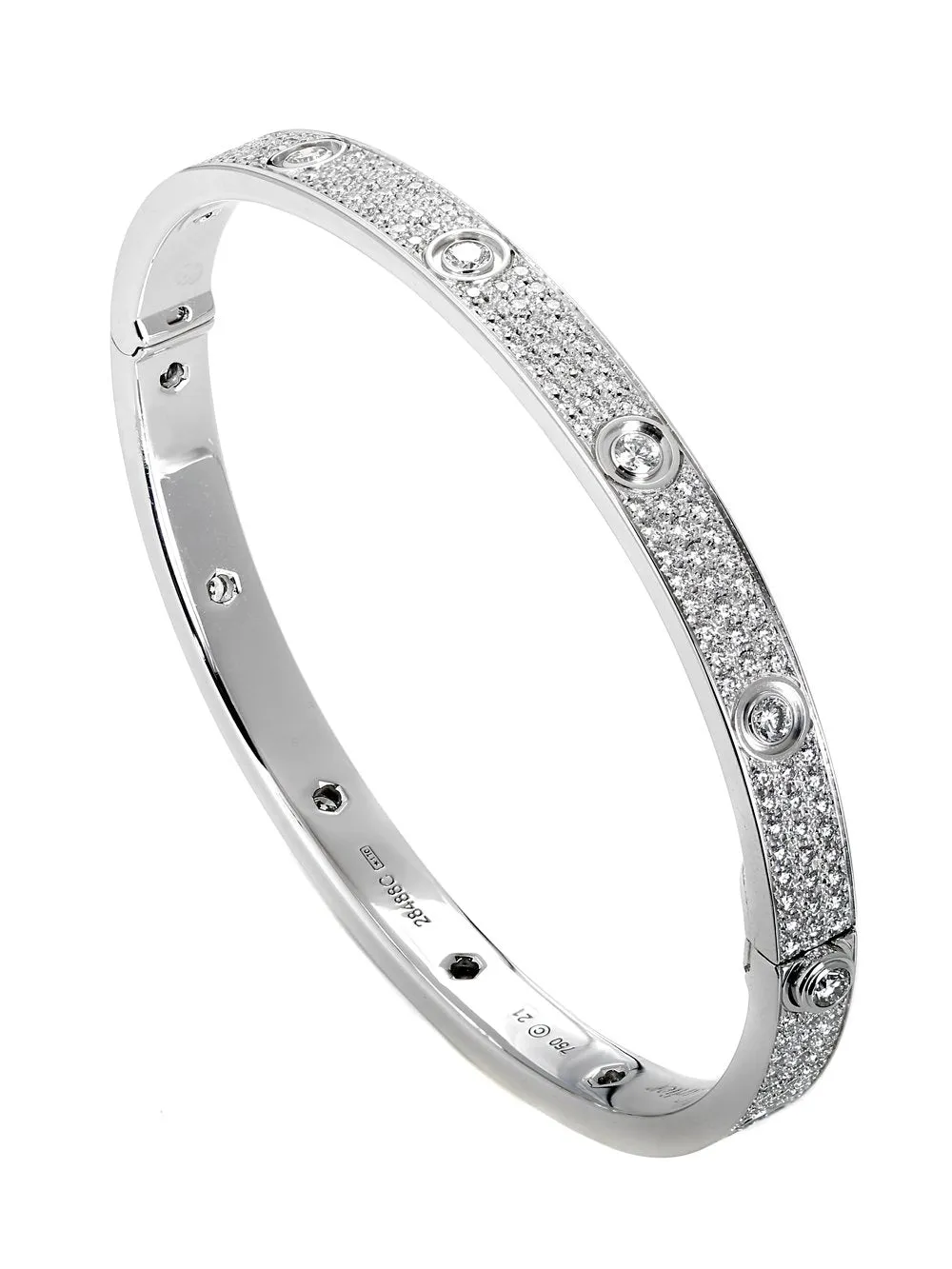 Cartier Love Diamond Pave Bangle Bracelet Cartier Jewelry