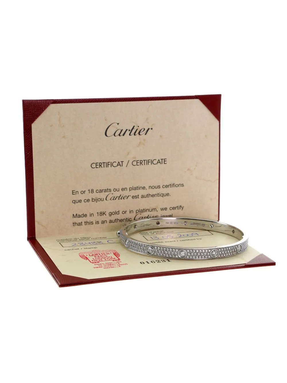 Cartier Love Diamond Pave Bangle Bracelet Cartier Jewelry