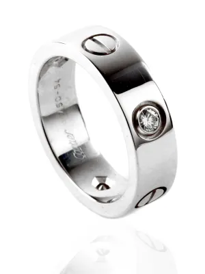 Cartier Love Diamond Ring in 18k in White Gold Cartier Jewelry