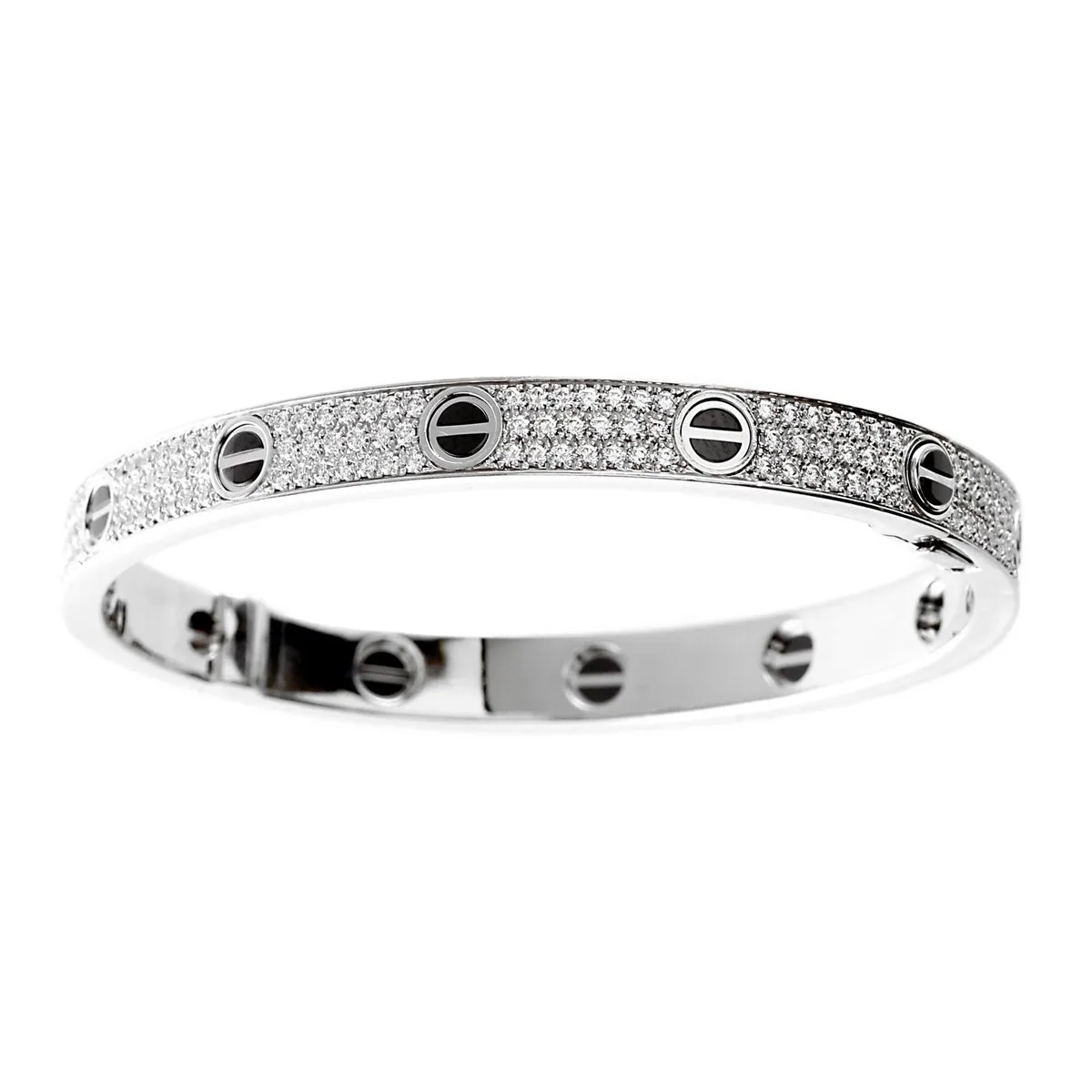 Cartier Love Diamond White Gold Bangle Bracelet N6032416 Cartier Jewelry