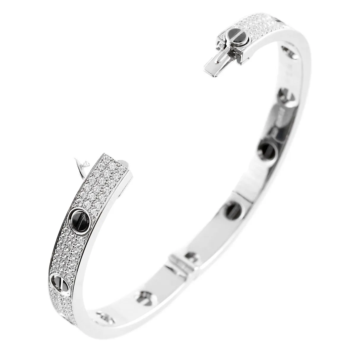 Cartier Love Diamond White Gold Bangle Bracelet N6032416 Cartier Jewelry