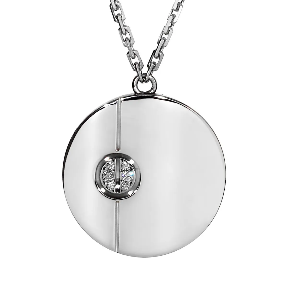 Cartier Love Diamond White Gold Necklace Cartier Jewelry