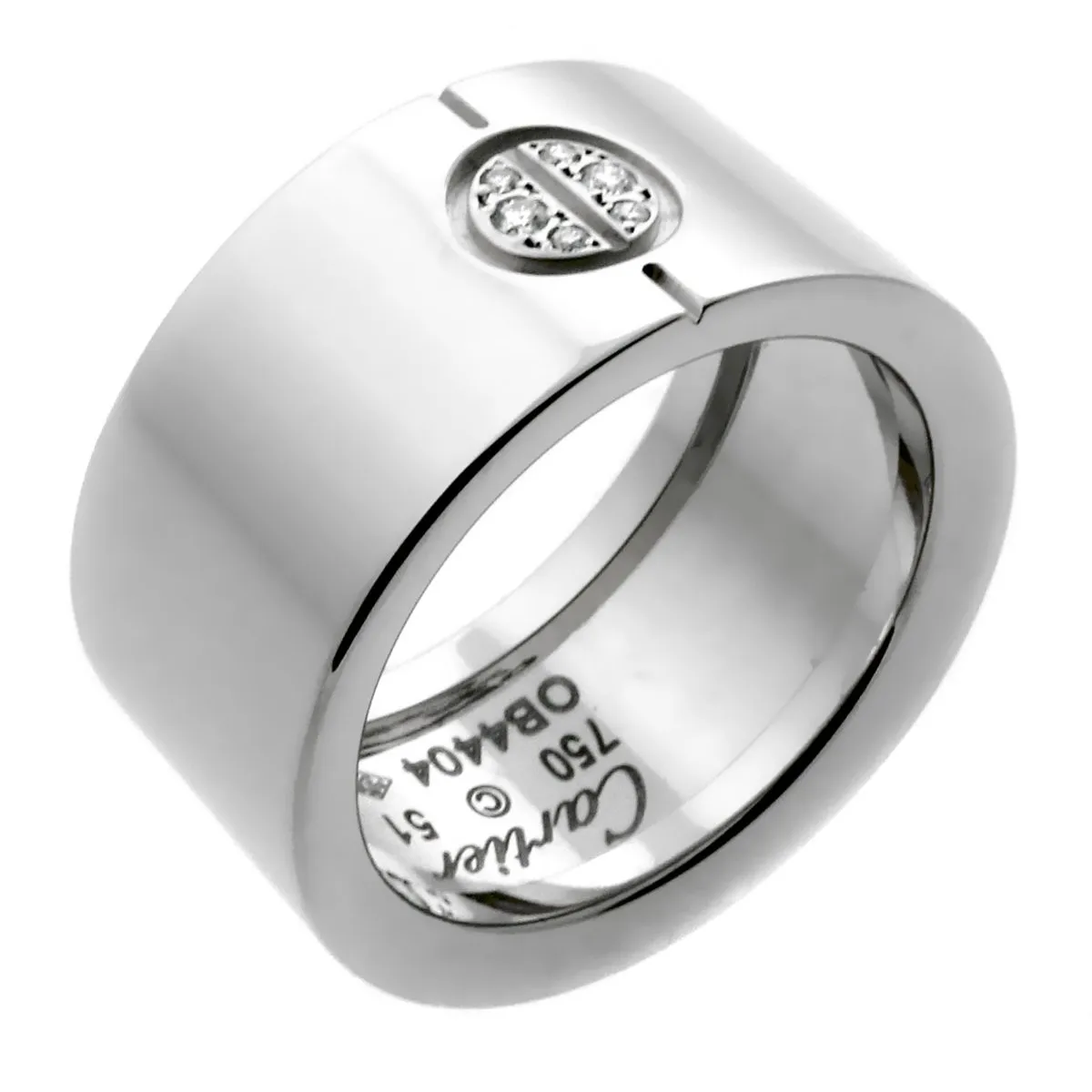 Cartier Love Diamond White Gold Ring Size 5 3/4 Cartier Jewelry
