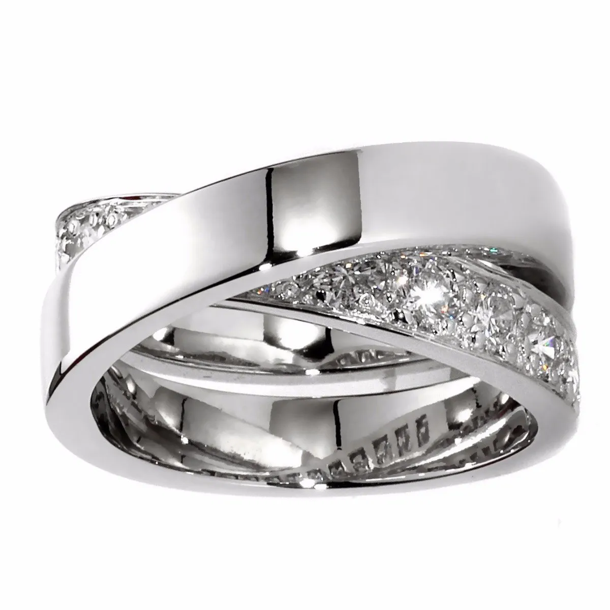 Cartier Nouvelle Vague Diamond Ring Sz 51 Cartier Jewelry