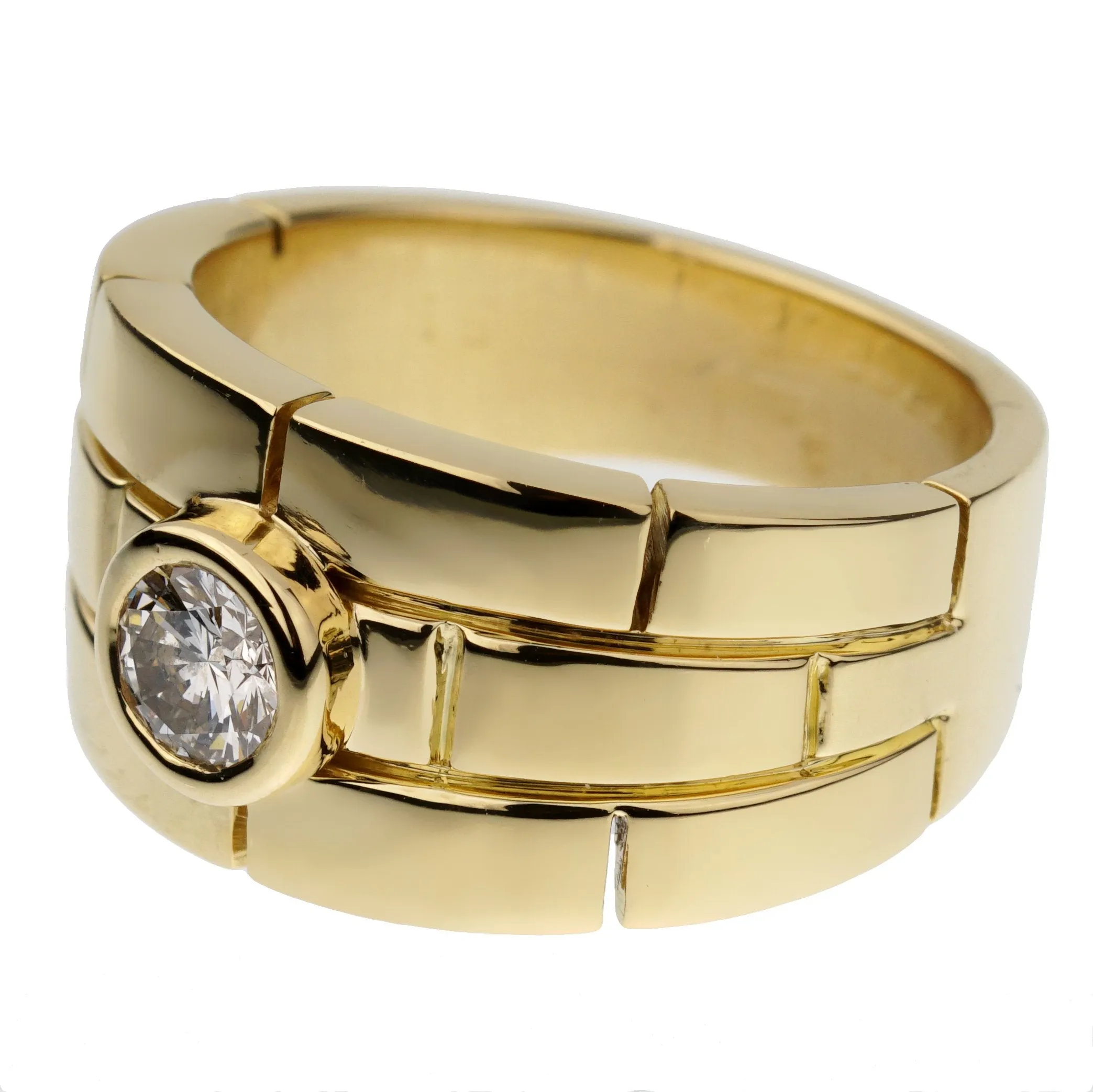 Cartier Panthere Solitaire Yellow Gold Band Ring Sz 5 Cartier Jewelry