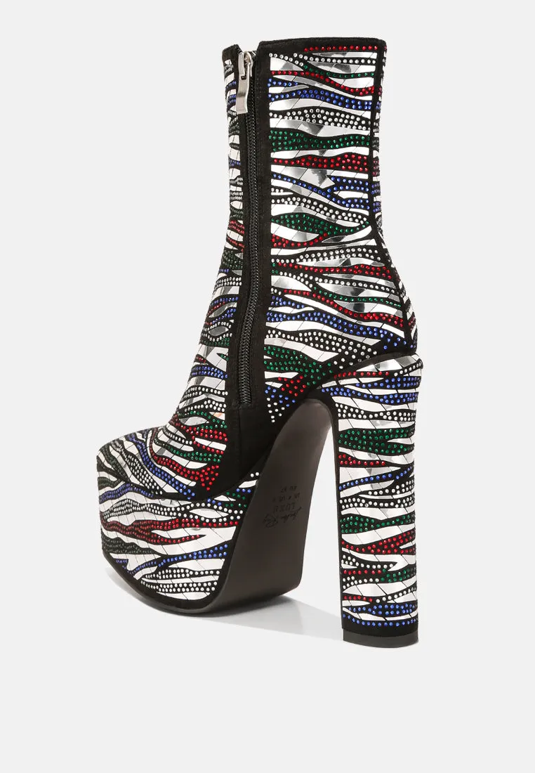 cartier pattern embellishment platform boots London Rag
