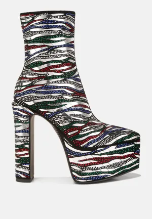 cartier pattern embellishment platform boots London Rag