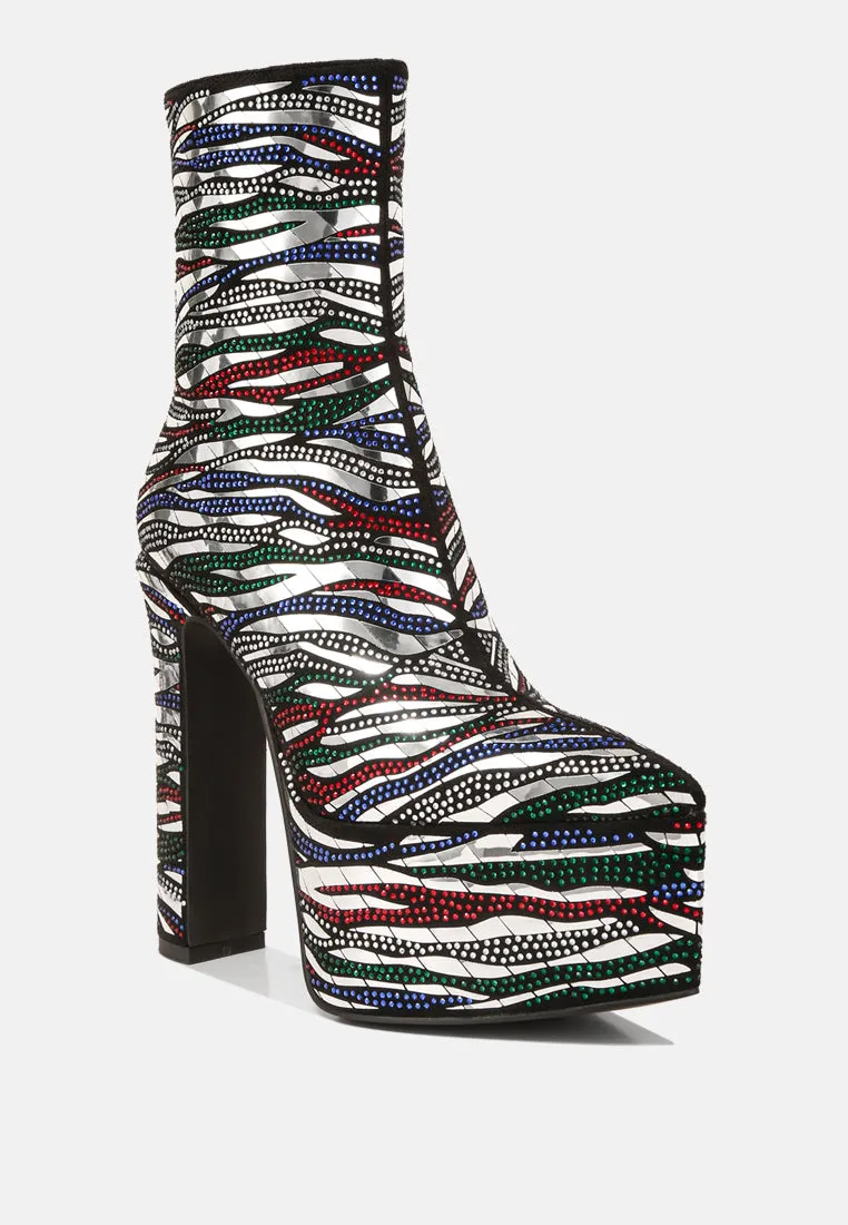 cartier pattern embellishment platform boots London Rag