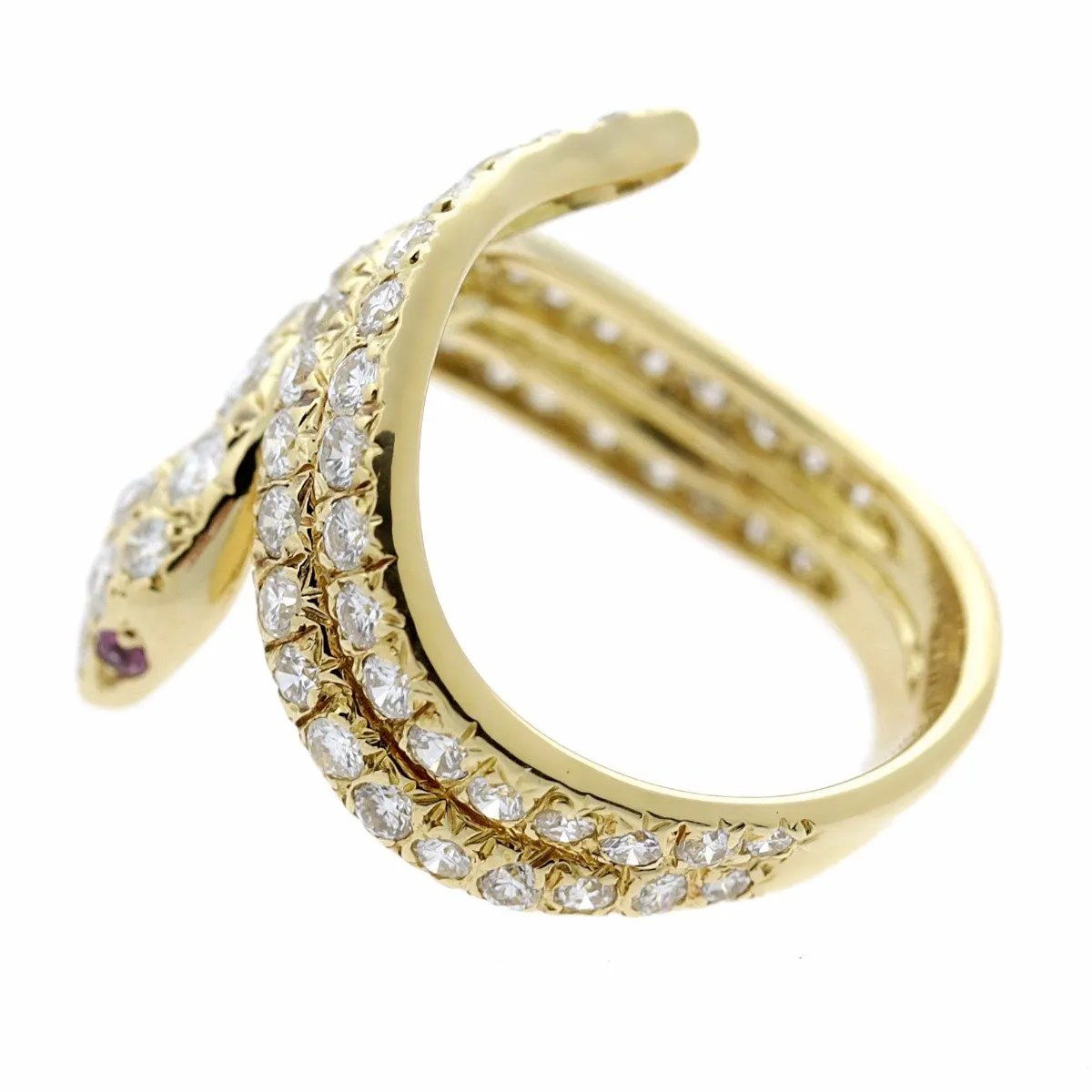 Cartier Snake Diamond Gold Ring Cartier Jewelry