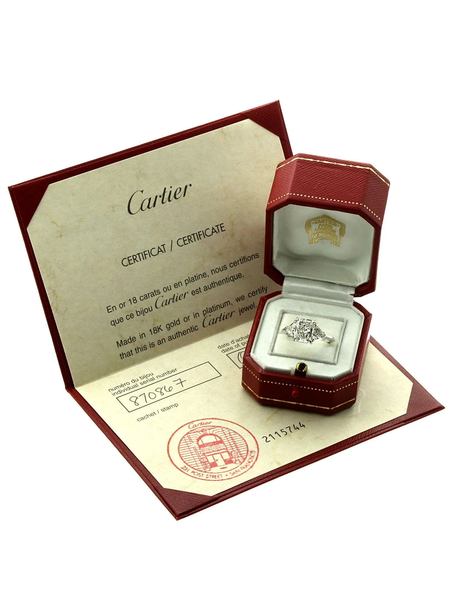 Cartier Starburst Diamond Engagement Ring in Platinum Cartier Jewelry