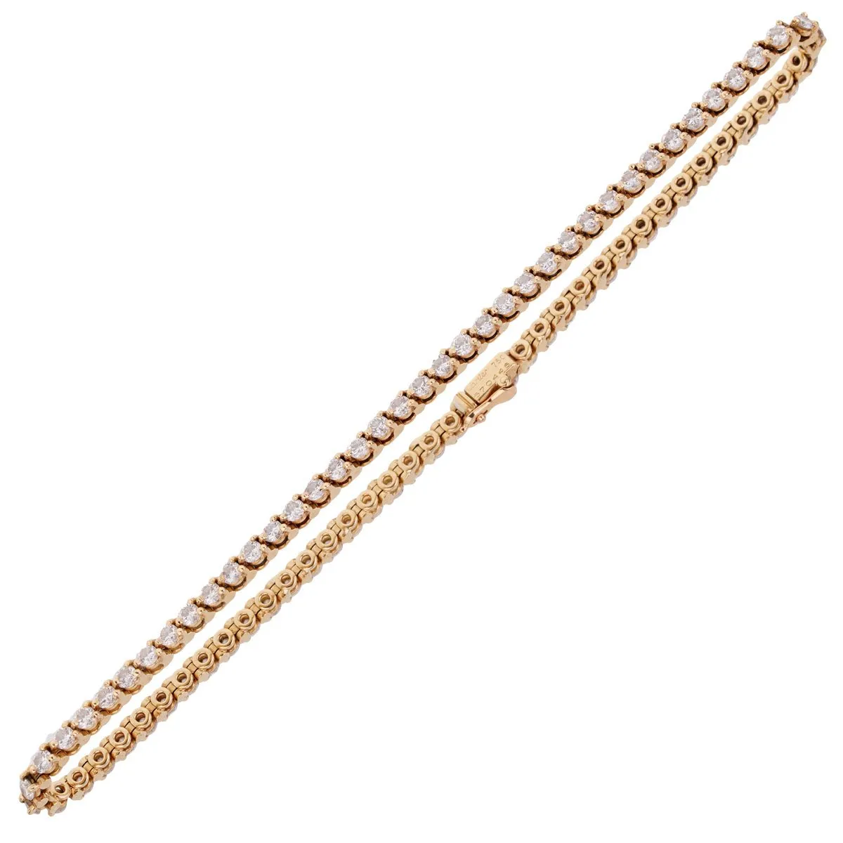 Cartier Tennis Diamond Yellow Gold Anklet Cartier Jewelry