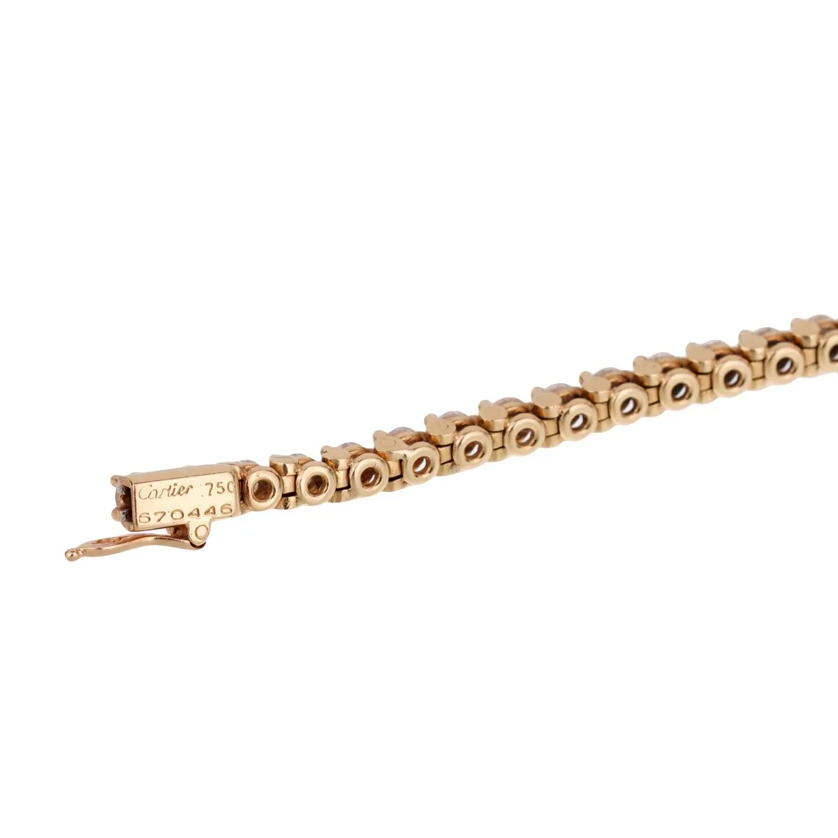 Cartier Tennis Diamond Yellow Gold Anklet Cartier Jewelry