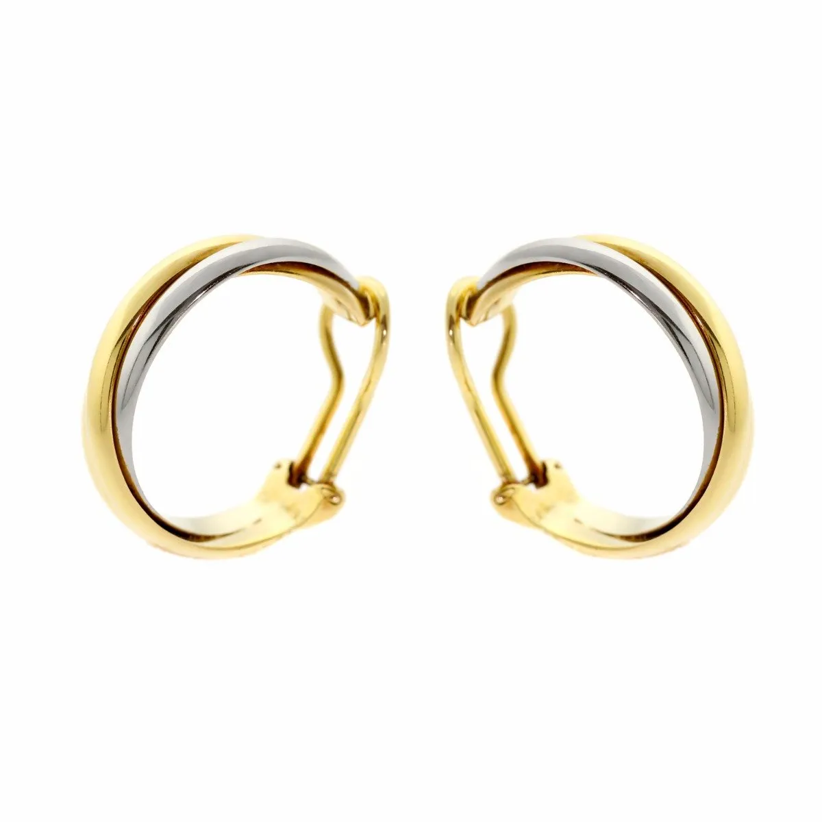 Cartier Trinity Three Color Gold Hoop Earrings Cartier Jewelry