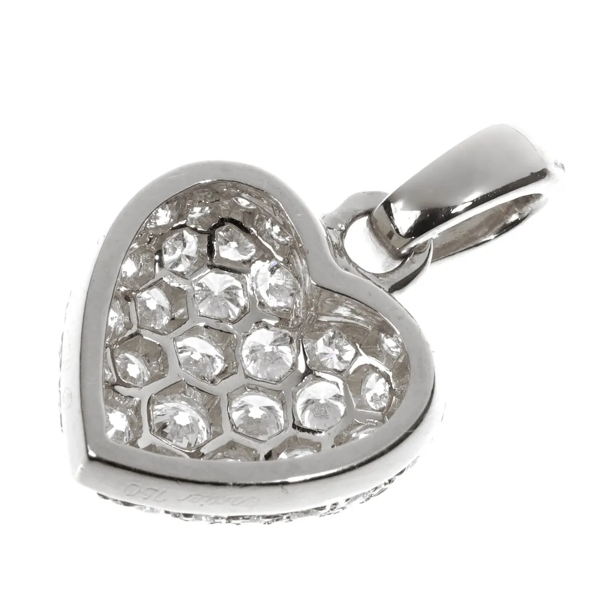 Cartier White Gold Diamond Heart Pendant Necklace Cartier Jewelry