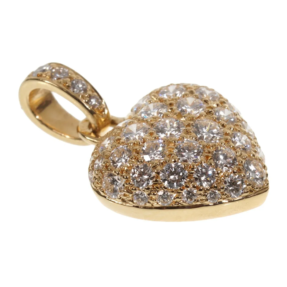 Cartier Yellow Gold Diamond Heart Pendant Necklace Cartier Jewelry