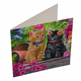 Cat Friends - Crystal Art Card Kit