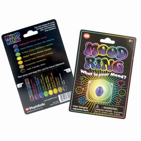Chameleon Mood Rings Carded - Colorful Emotion Indicator