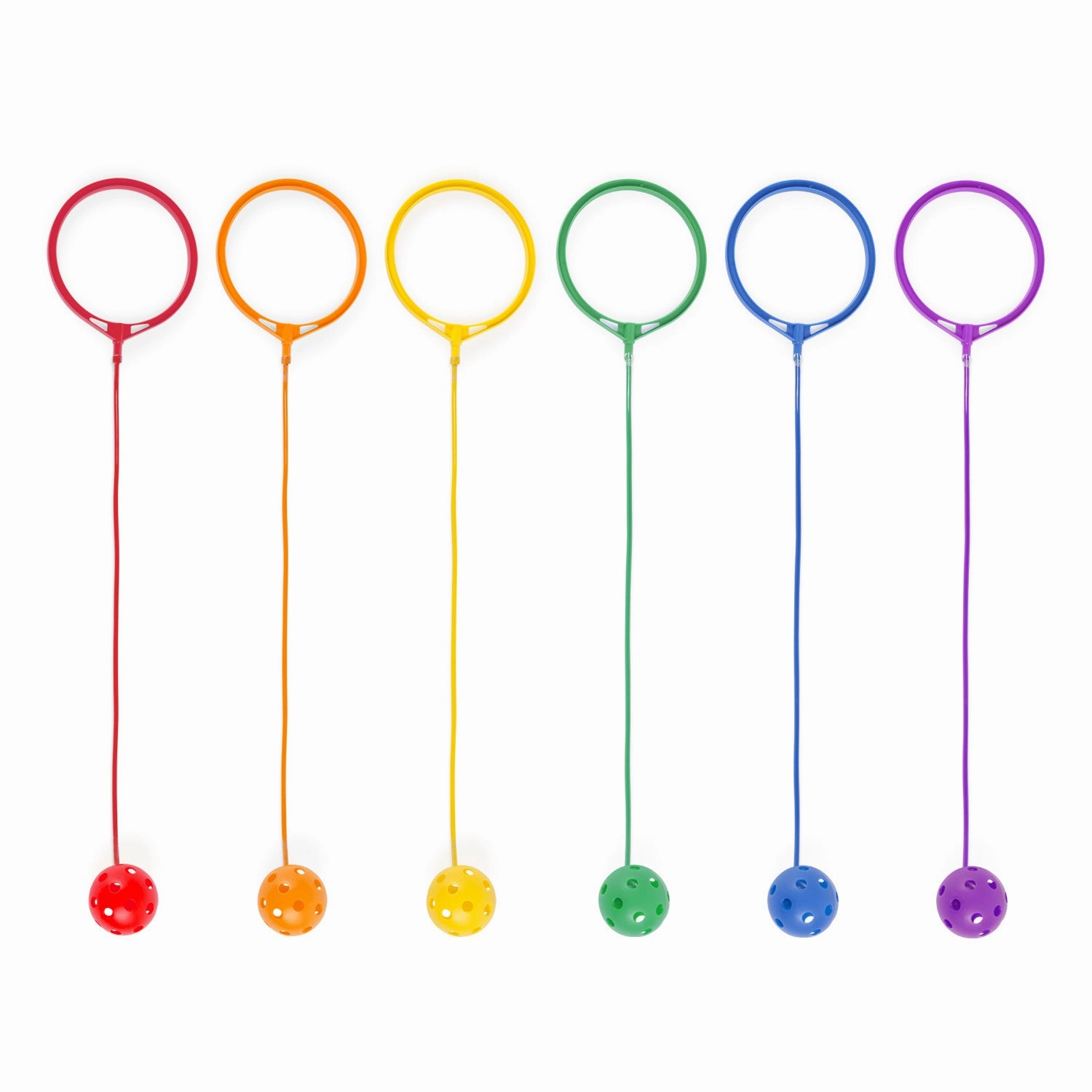 Champion Sports Colorful Swing Ball Set, 6-Pack Ankle Skip Balls