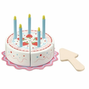Charming Wooden Birthday Cake Set for Pretend Play