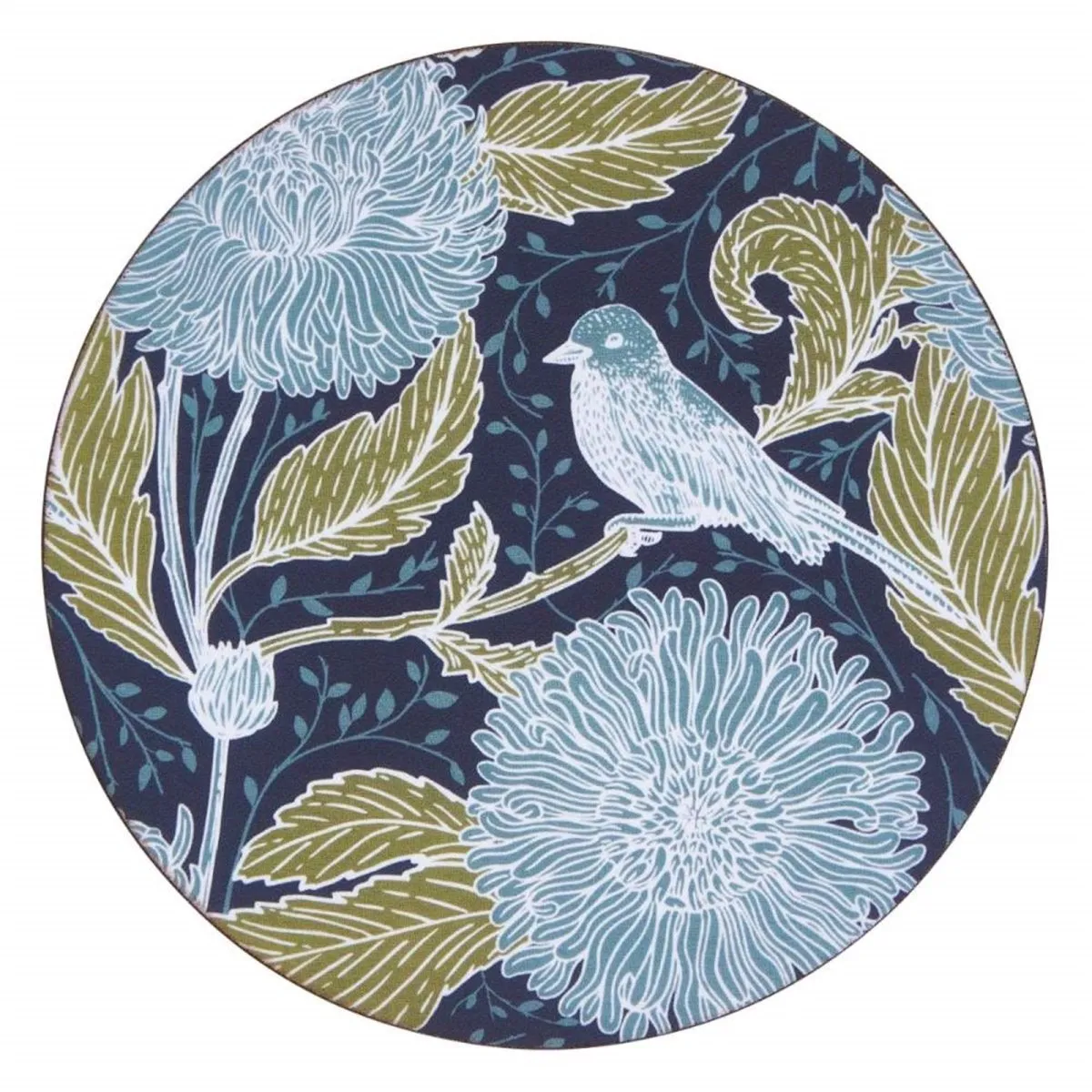Chrysanthemum Bird Round Coaster - Set of 4