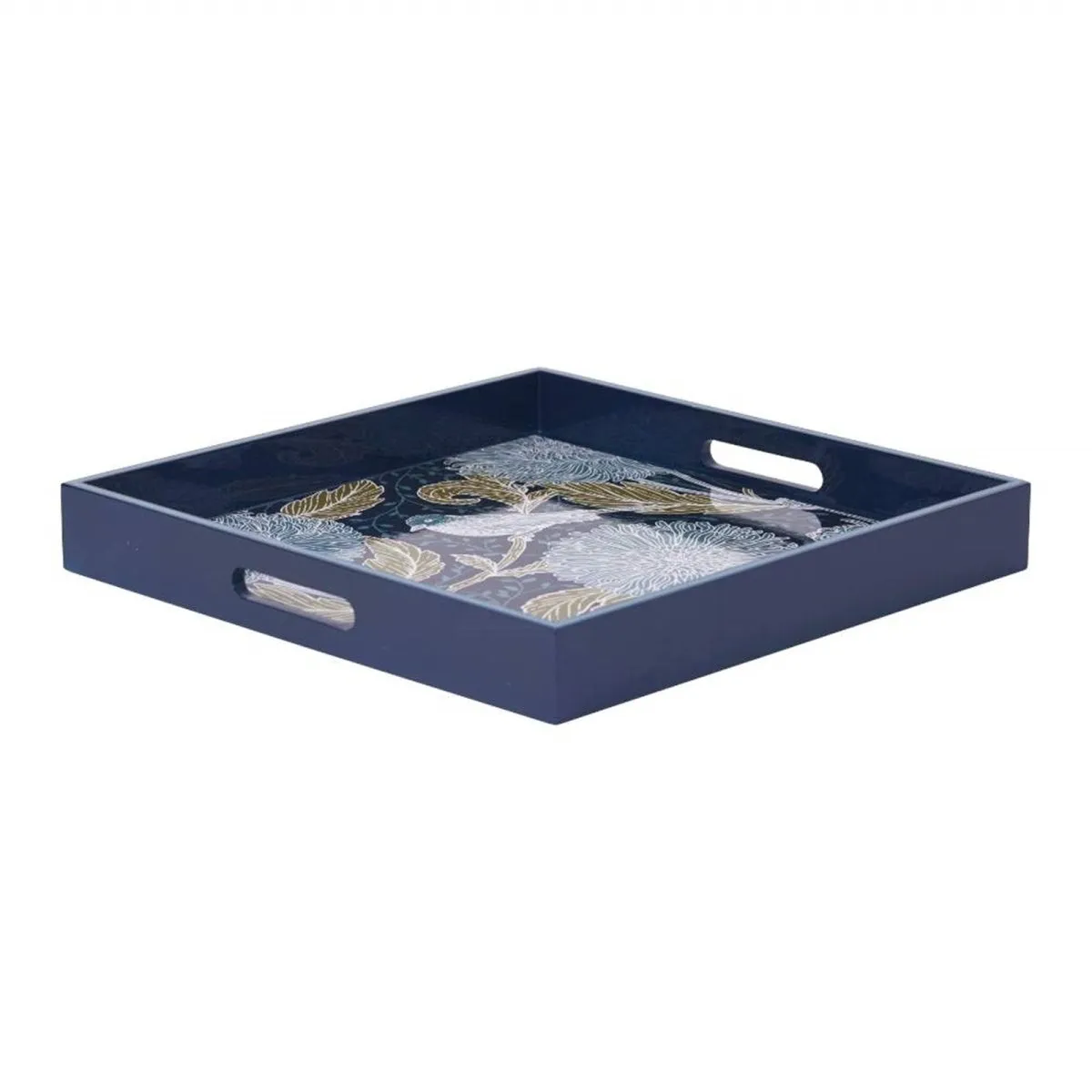 Chrysanthemum Bird Tray - 15 Inch Square Design