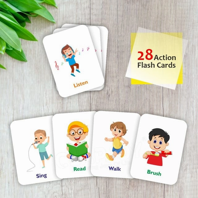 Clapjoy Action Flash Card For Kids Of Age 2 Years And Above