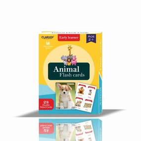 Clapjoy Animals Flash Card For Kids Of Age 2 Years And Above