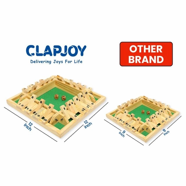 Clapjoy Shut The Box Dice Board Game For Kids Of Age 5 Years And Above