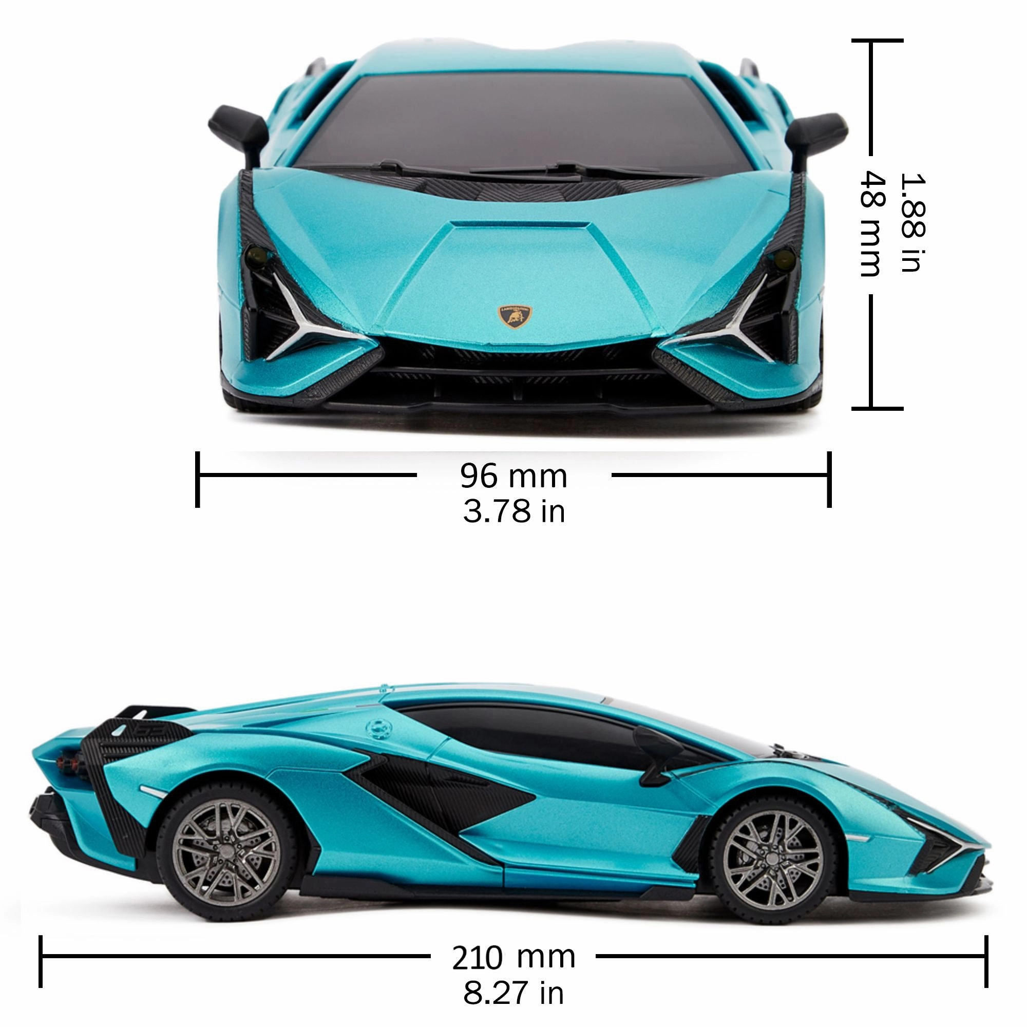 CMJ RC Cars Lamborghini Sin FKP 37 - Blue - 1:24 Scale Radio Control Vehicle with LED Headlights