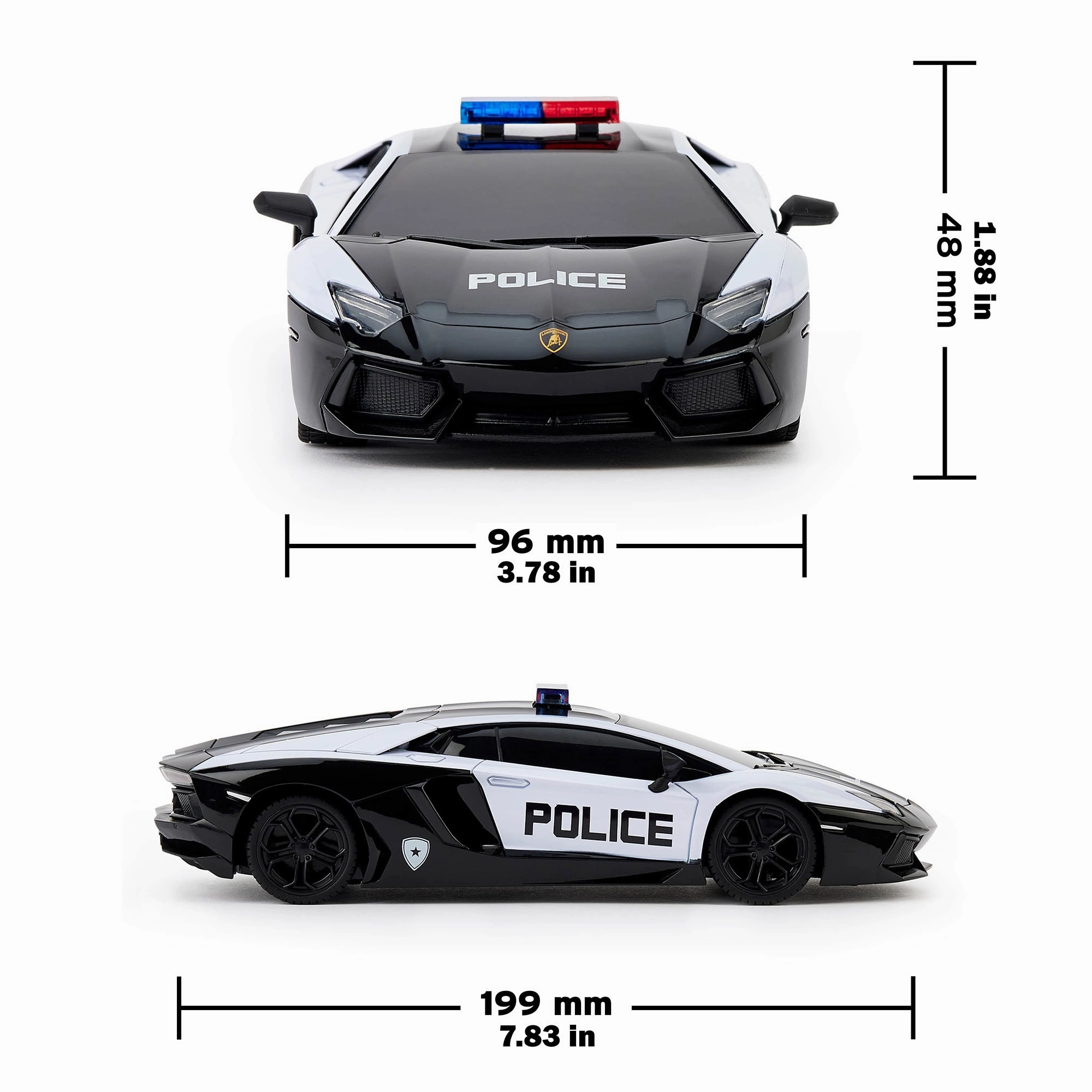 CMJ RC Lamborghini Twin Pack - Sin & Aventador Police - 1:24 Scale Remote Control Cars