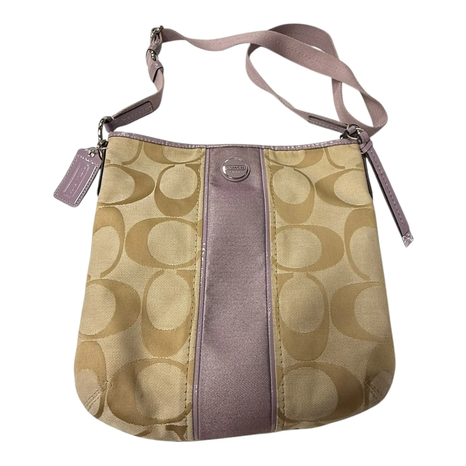 Coach Bags Crossbody Designer By Coach In Purple & Tan, Size:Medium