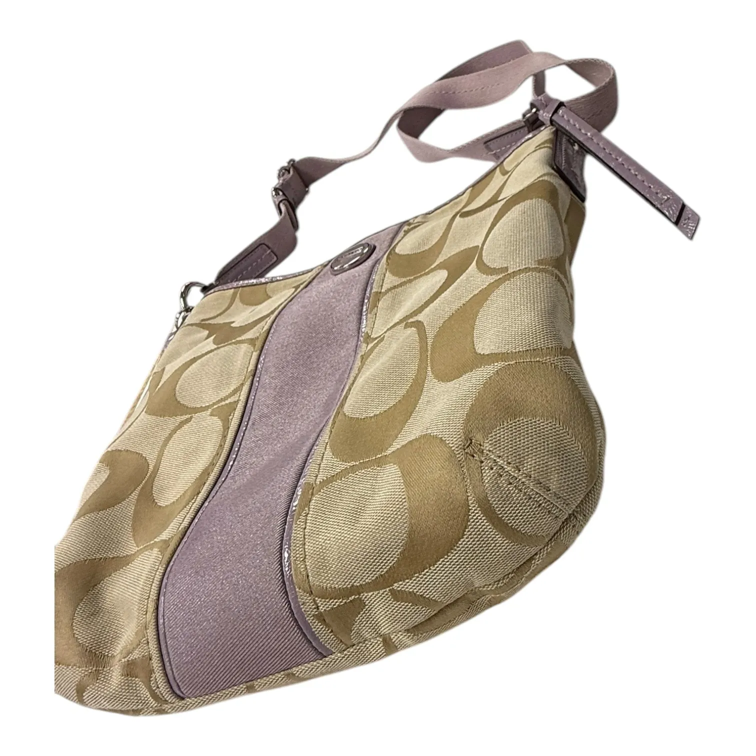 Coach Bags Crossbody Designer By Coach In Purple & Tan, Size:Medium