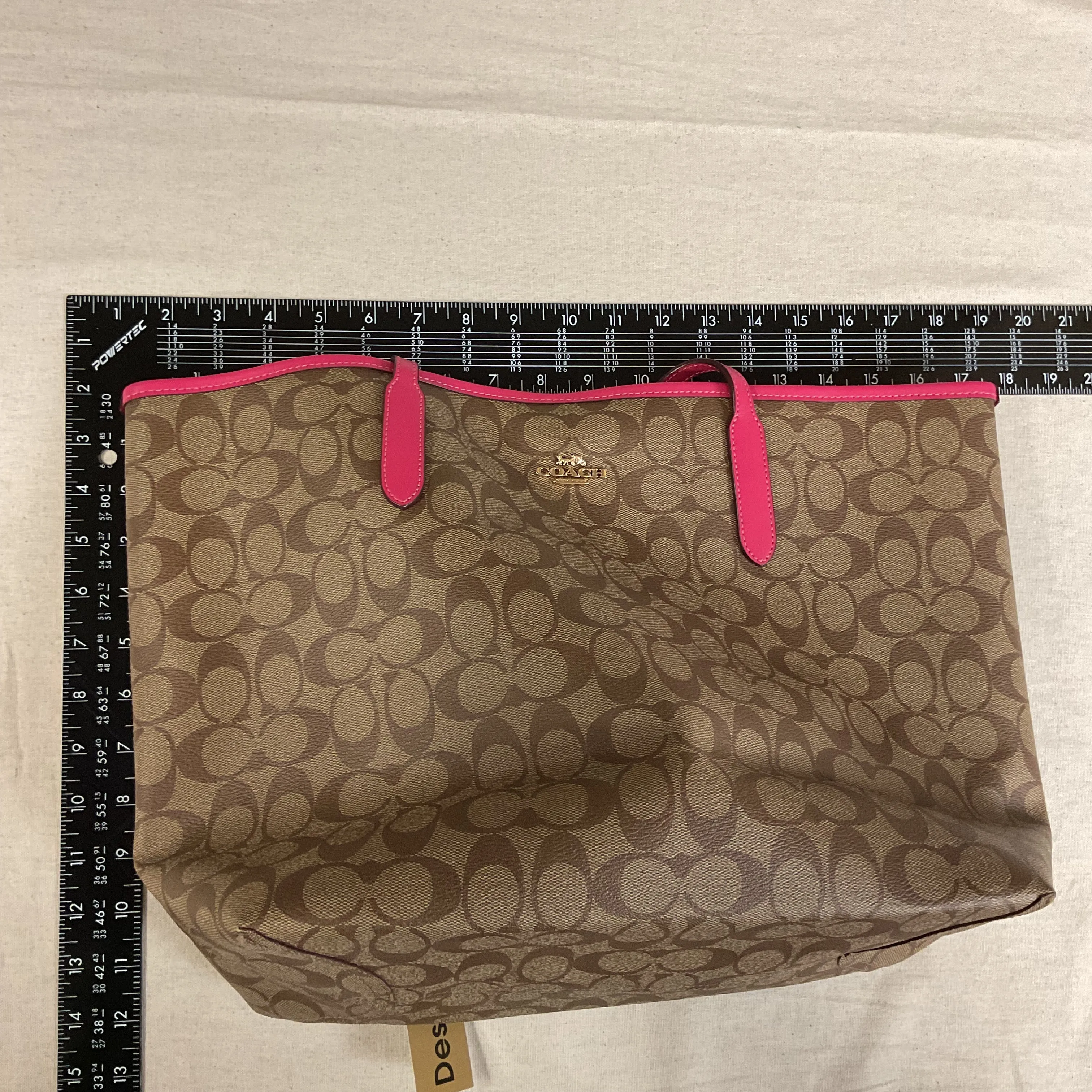 Coach Bags Handbag Designer By Coach In Brown & Pink, Size:Large