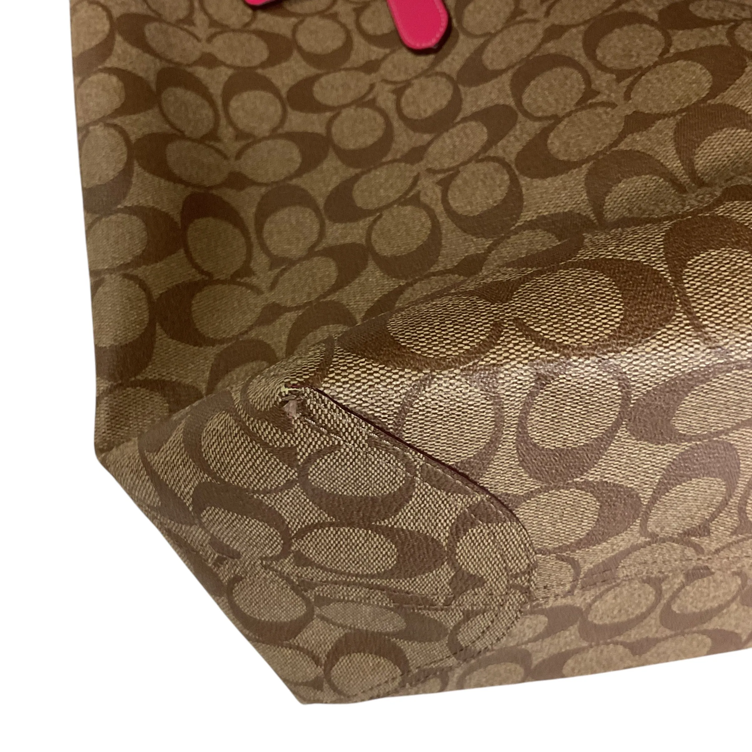 Coach Bags Handbag Designer By Coach In Brown & Pink, Size:Large
