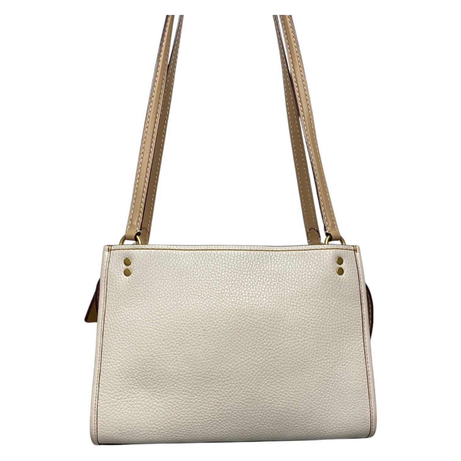 Coach Bags Handbag Designer By Coach In Tan & White, Size:Medium