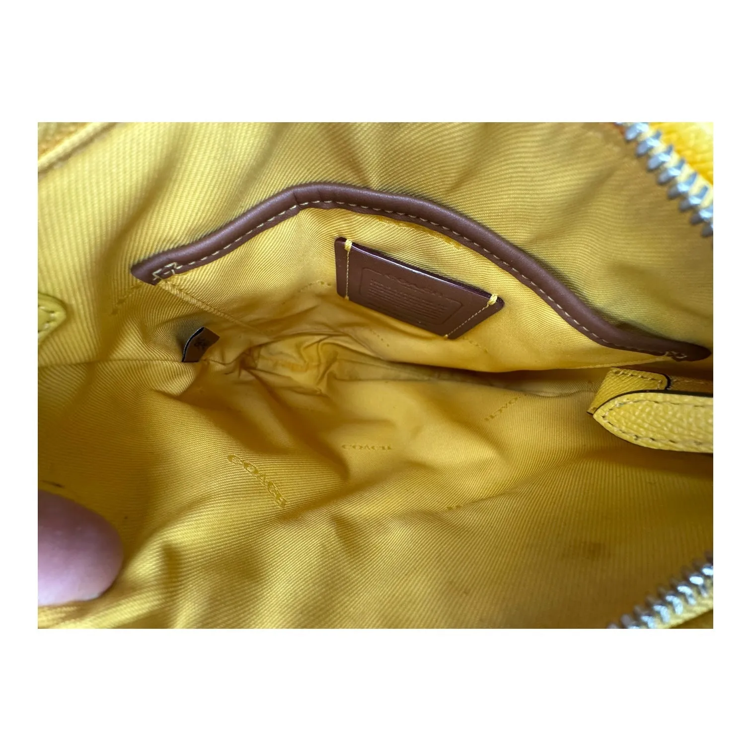 Coach Bags Handbag Designer By Coach In Yellow, Size:Small