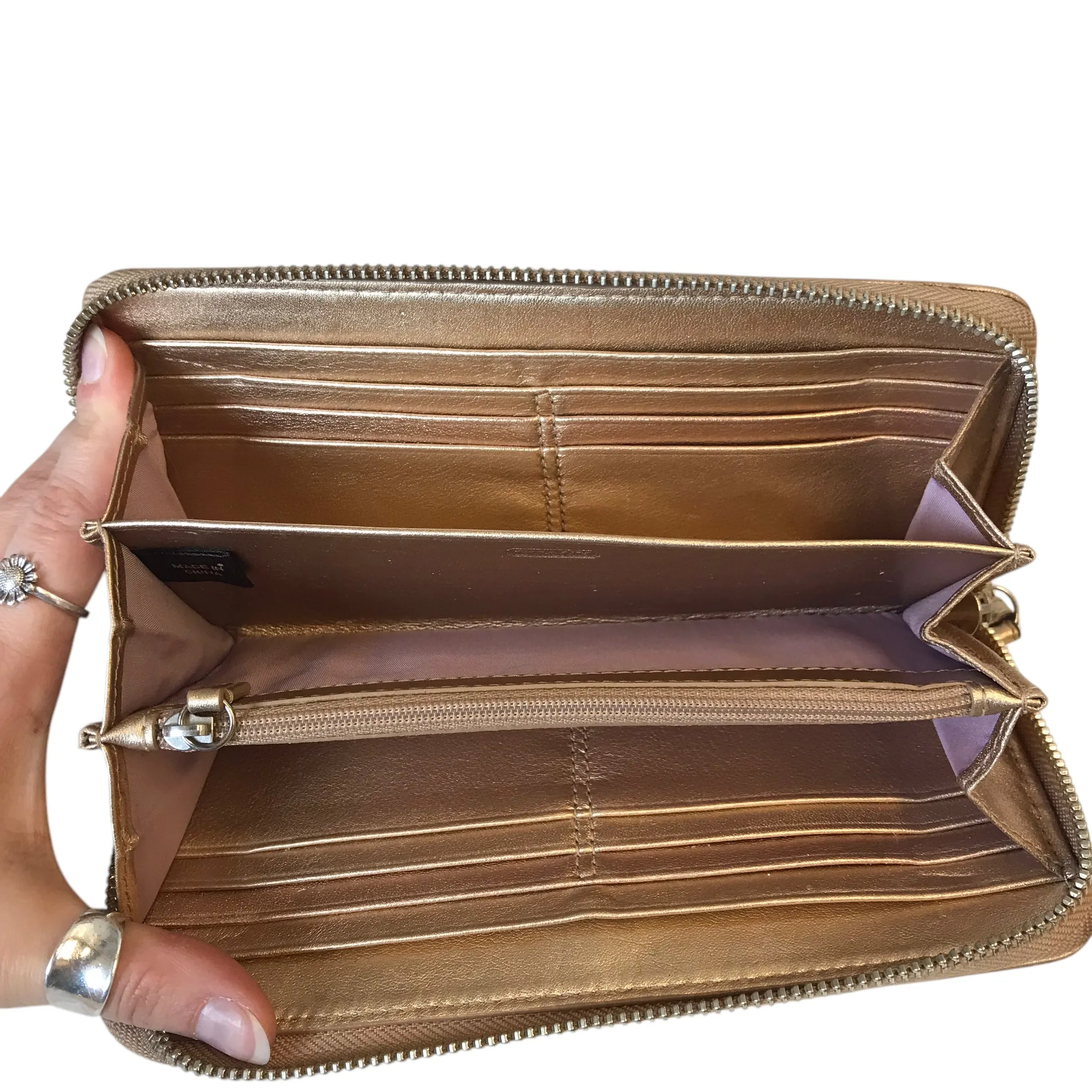 Coach Bags Wallet Designer By Coach In Gold, Size:Small