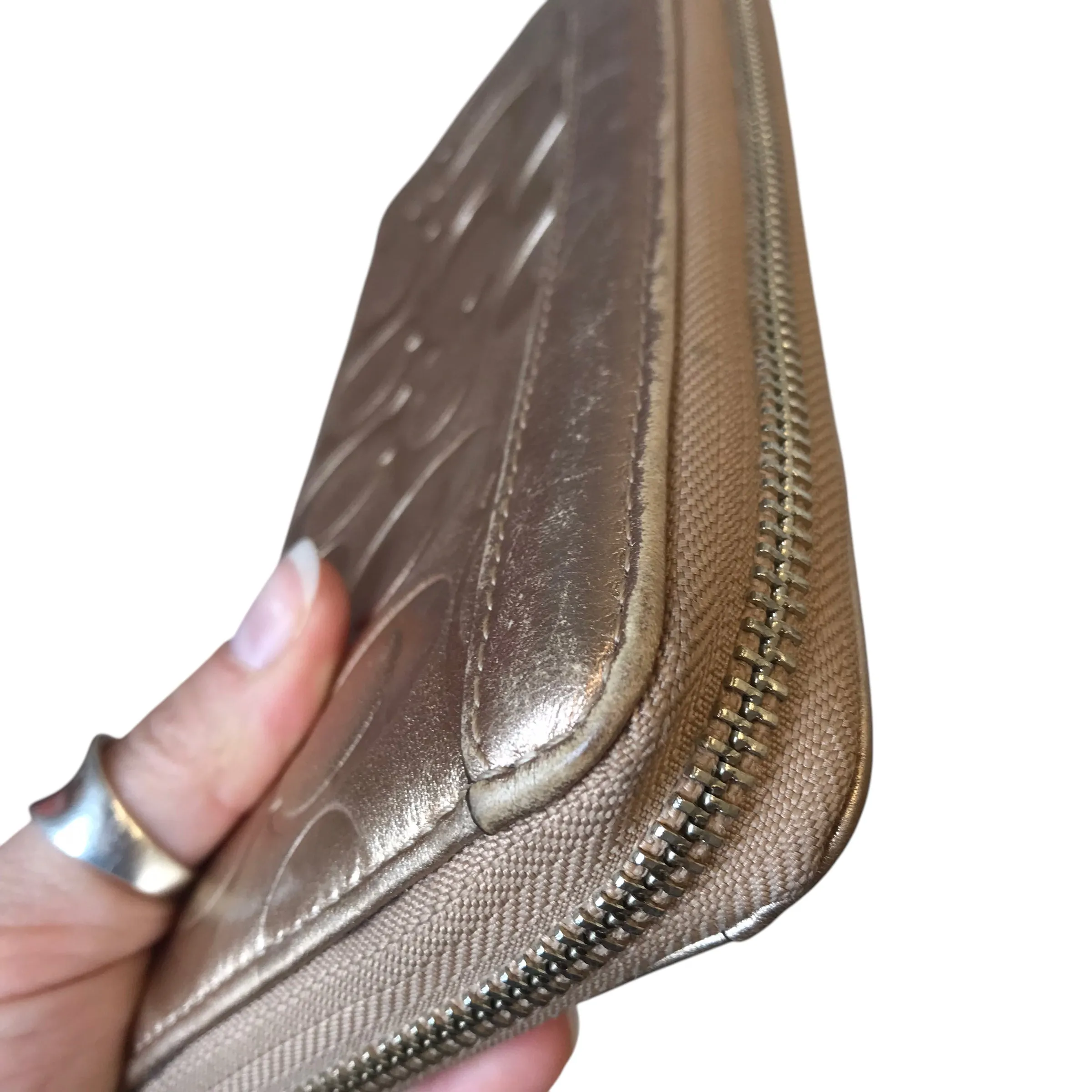 Coach Bags Wallet Designer By Coach In Gold, Size:Small