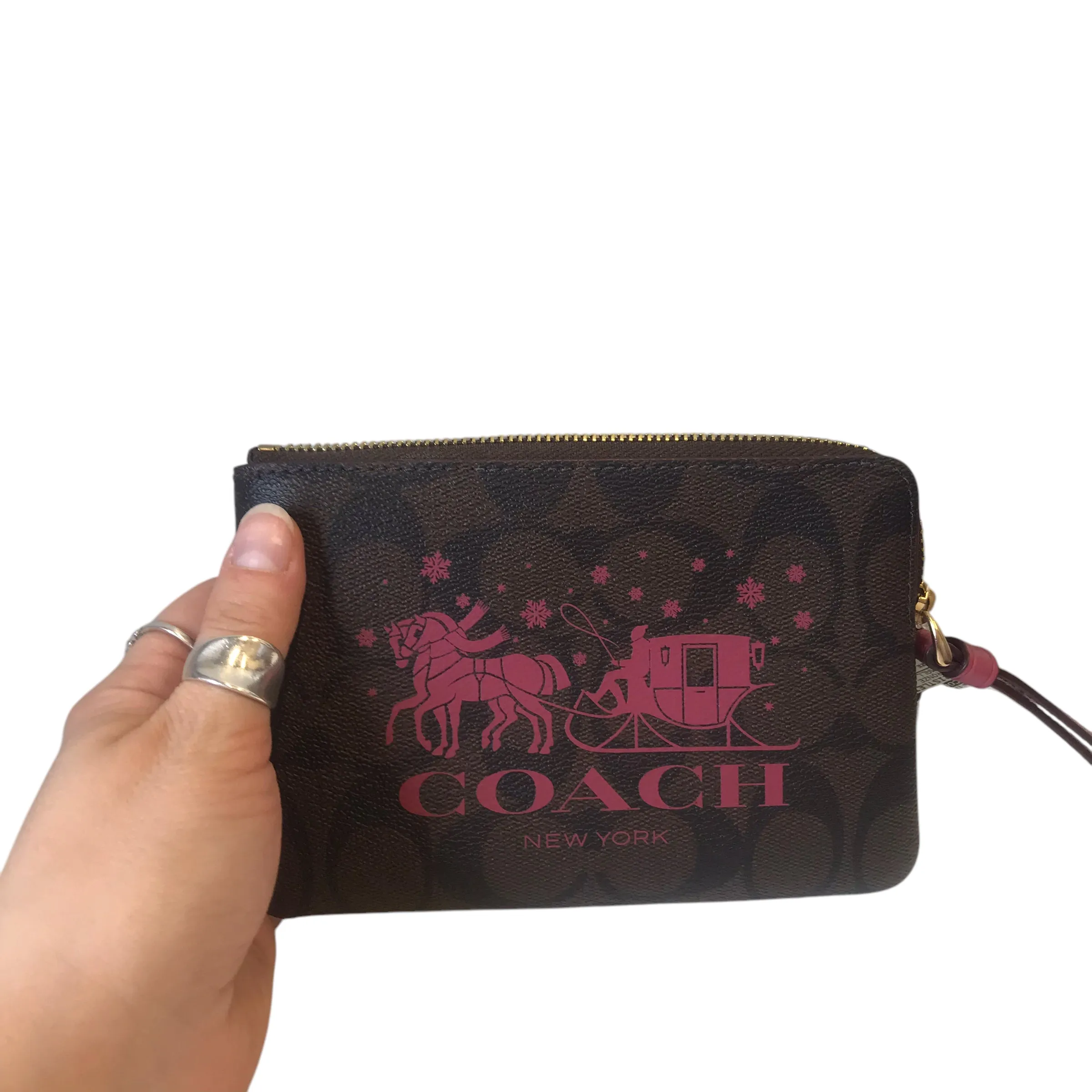 Coach Bags Wristlet Designer By Coach In Bronze, Size:Small