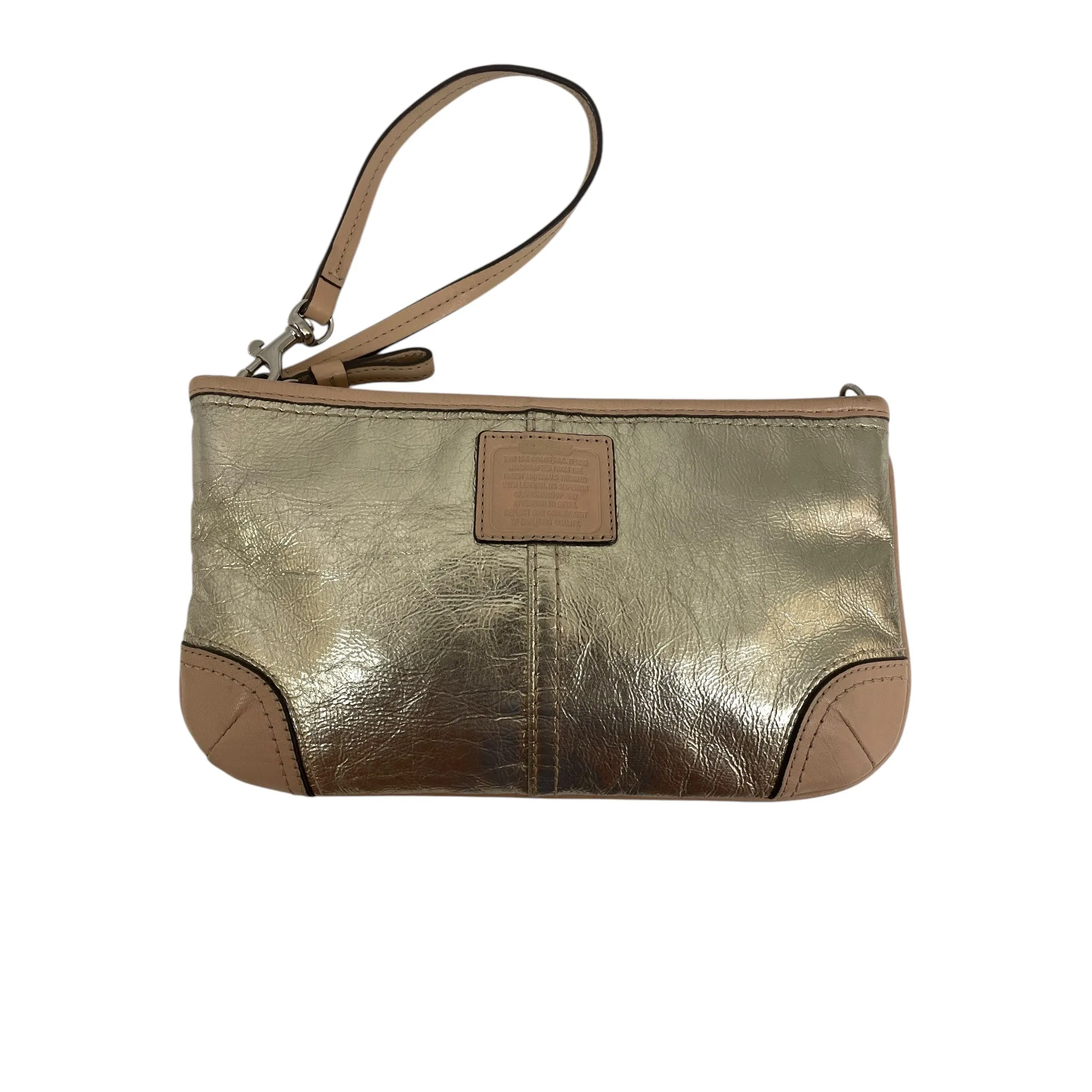 Coach Bags Wristlet Designer By Coach In Gold, Size:Medium