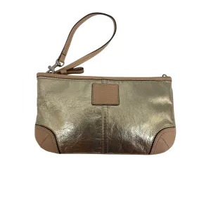 Coach Bags Wristlet Designer By Coach In Gold, Size:Medium