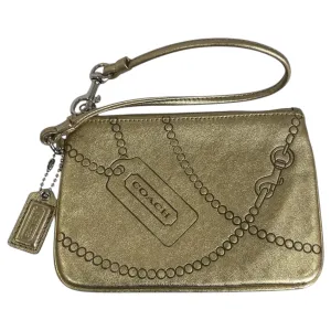 Coach Bags Wristlet Designer By Coach In Gold, Size:Small