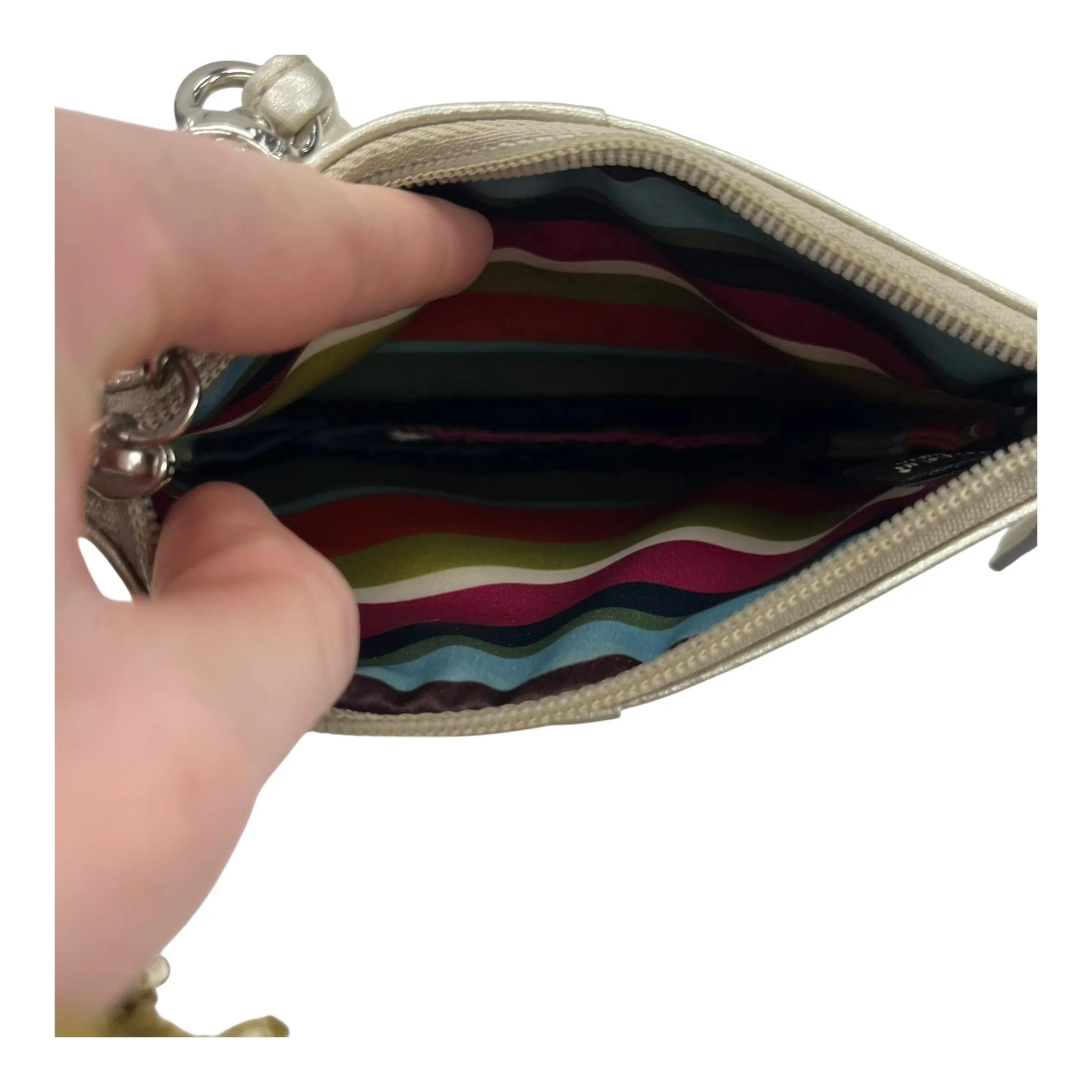 Coach Bags Wristlet Designer By Coach In Tan, Size:Small