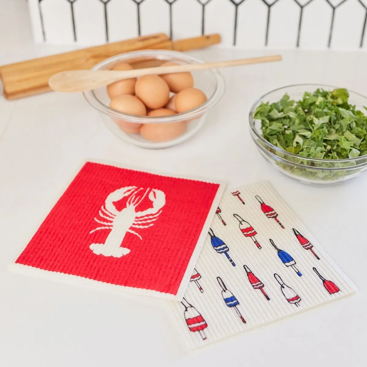 Coastal Eco-Friendly blu Sponge Cloth- Set of 2