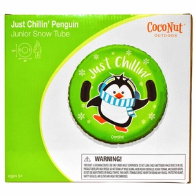 CocoNut Outdoor Inflatable Just Chillin' Green Penguin 32" Junior Snow Tube