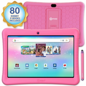 Contixo K102 Kids 10-Inch 64GB HD Tablet with Disney E-Books - Pink