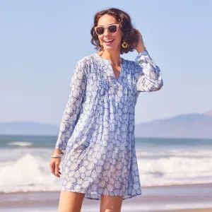 Coral Garden Pintuck Beach Cover Up